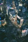 城市夜景俯瞰繁华景象