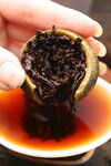小青柑普洱茶特写