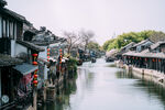 江南水乡古巷河道美景
