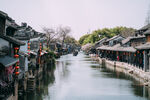 江南水乡古巷河道美景