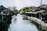 江南水乡古巷河道美景