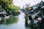 江南水乡古巷河道美景