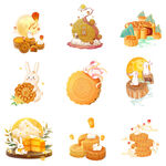 中秋美食插画集