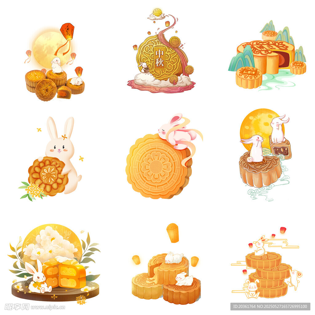 中秋美食插画集