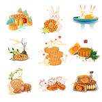 中秋传统美食插画集合