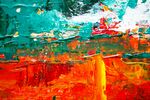 抽象色彩风景油画作品