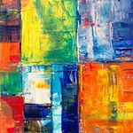 多彩抽象油画艺术作品