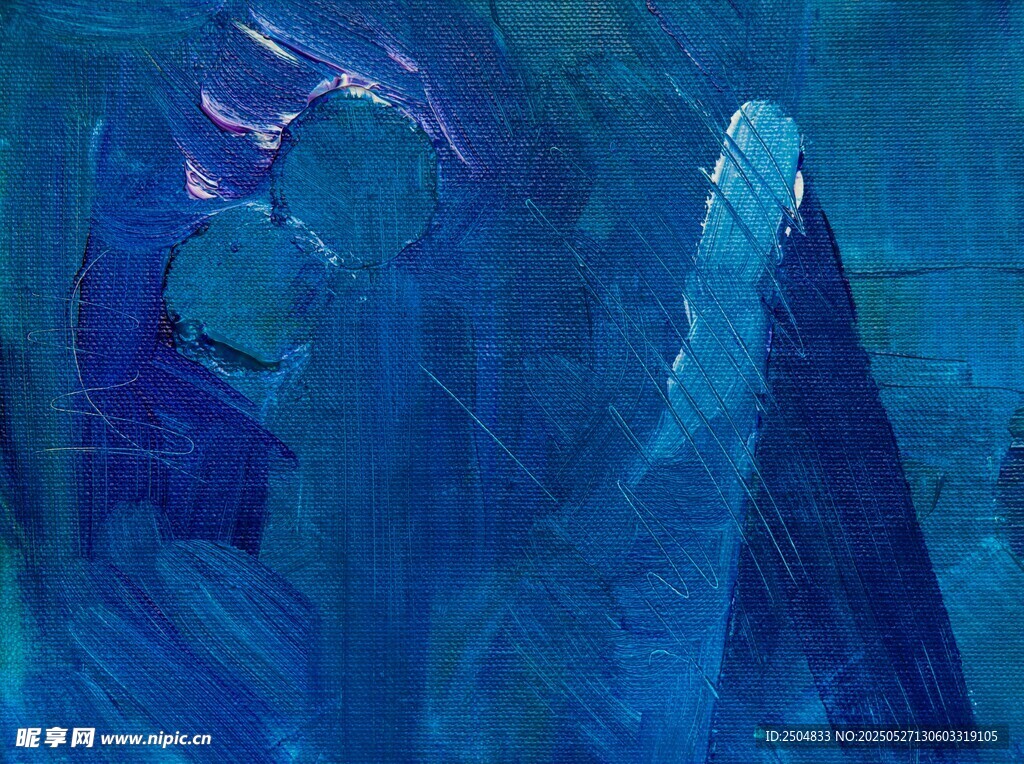 蓝色抽象艺术画作