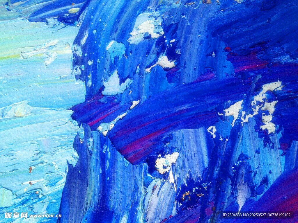 梦幻蓝色抽象艺术画作