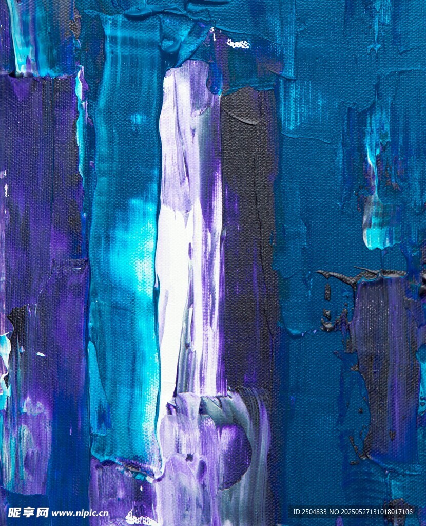 抽象蓝紫色调艺术画作