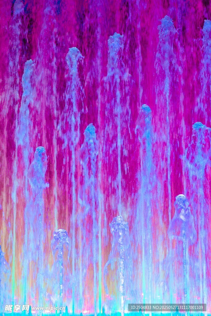 梦幻彩色喷泉景观