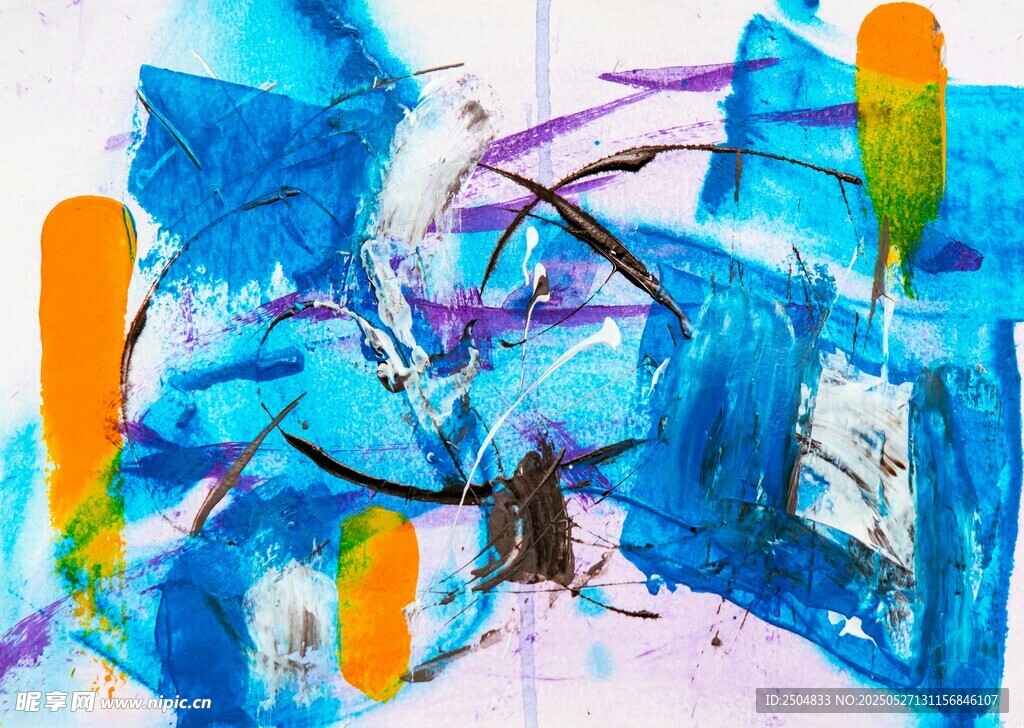 抽象多彩艺术画作展示