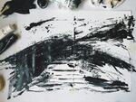 抽象水墨绘画创作场景
