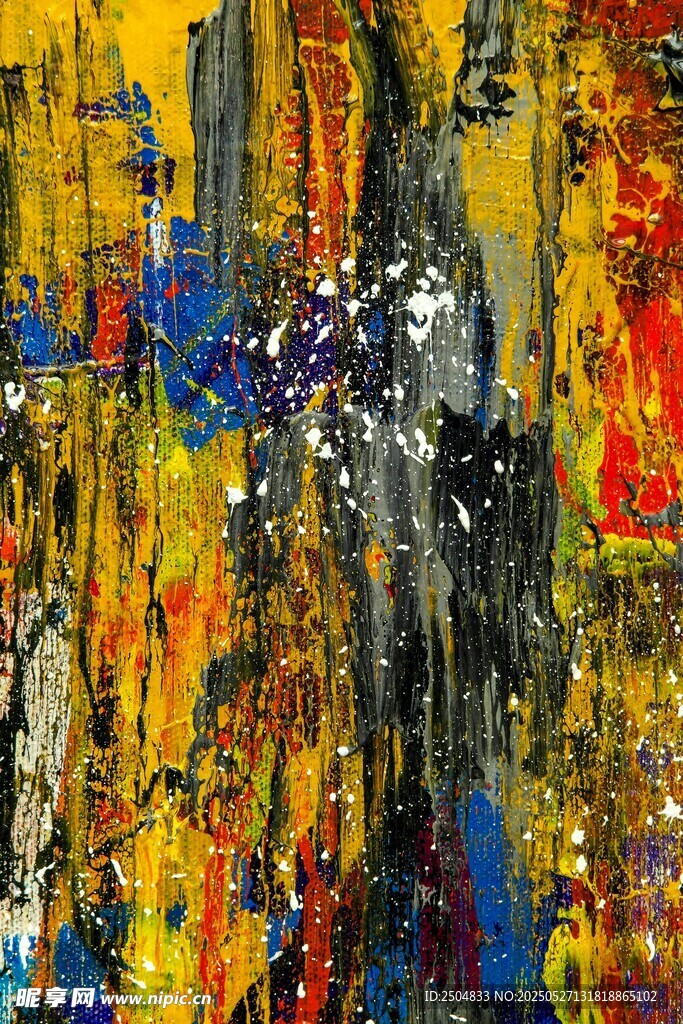 抽象多彩油画艺术作品