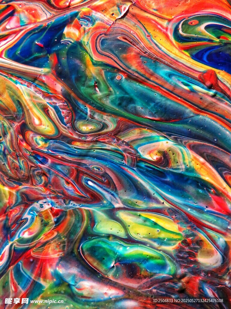 绚丽多彩抽象流体艺术画面