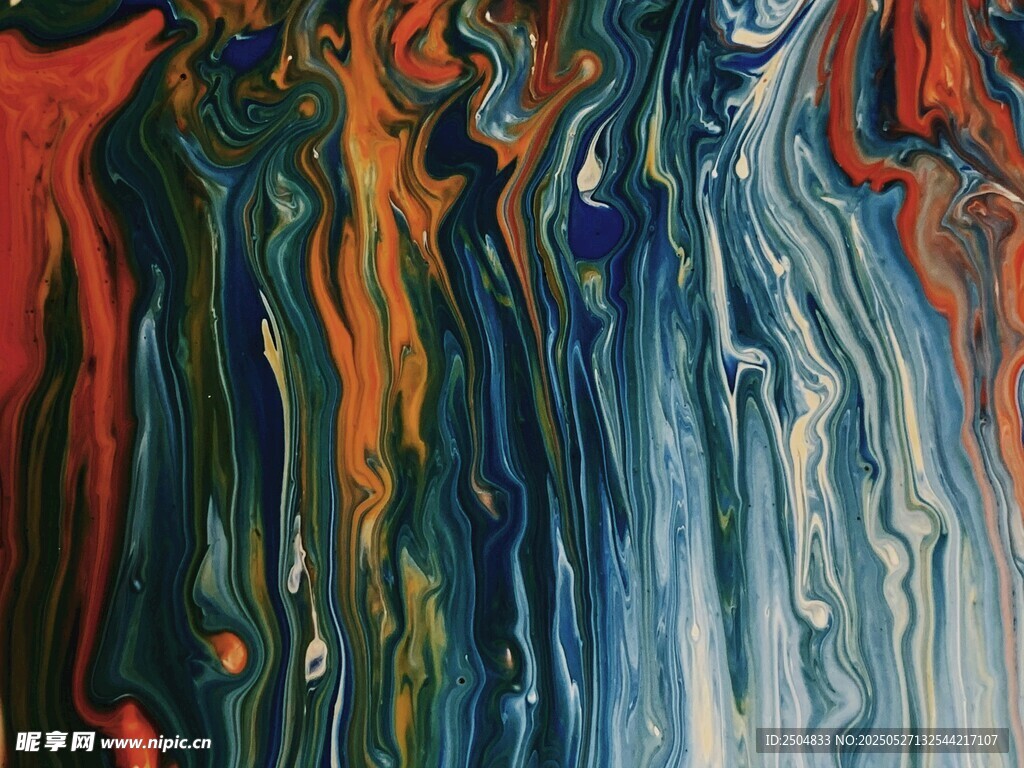 抽象色彩流动艺术画作