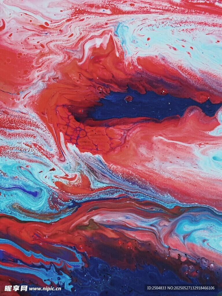 抽象多彩流体艺术画作