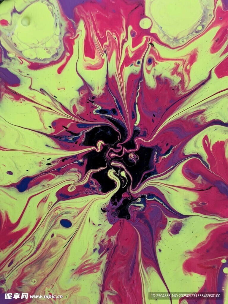 抽象绚丽色彩流体艺术图案