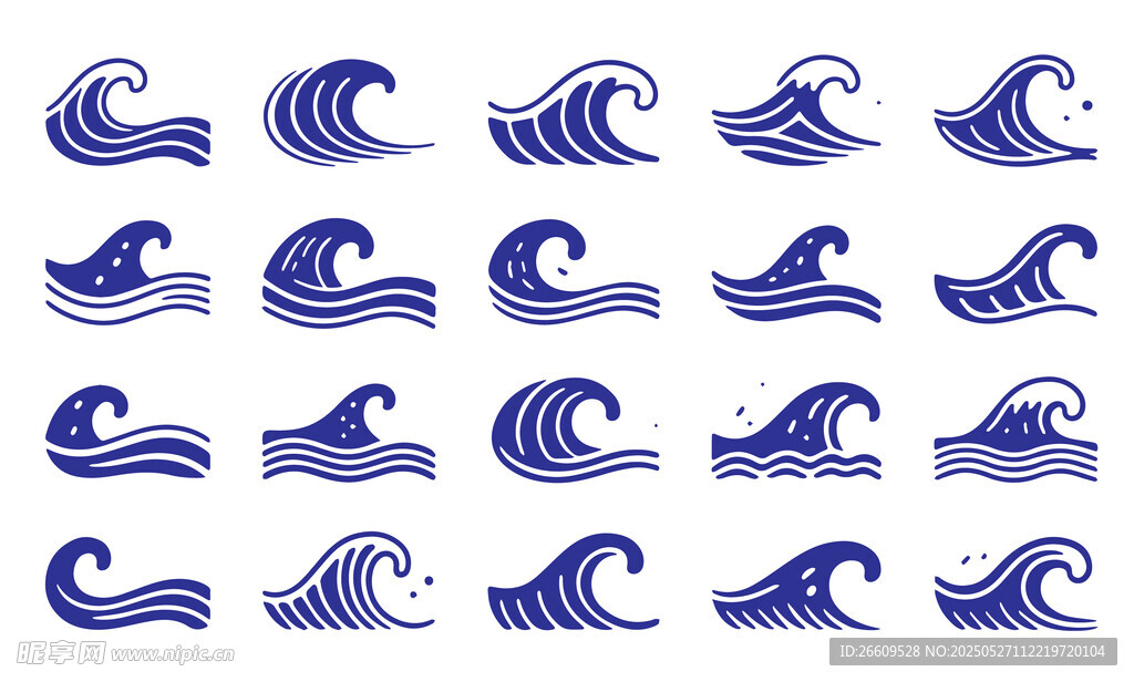 中国风海浪