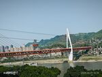 重庆壮丽跨江大桥风景