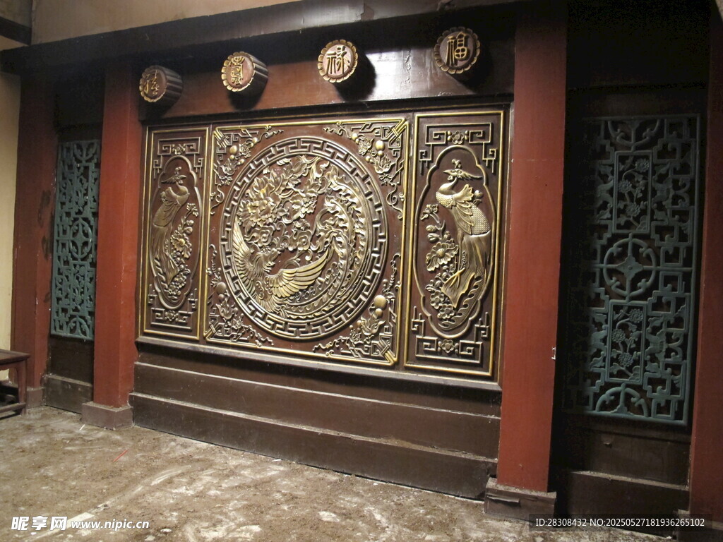 中式古典墙面浮雕装饰