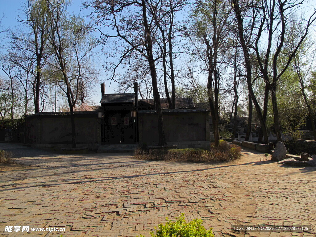 古旧建筑立于林间空地