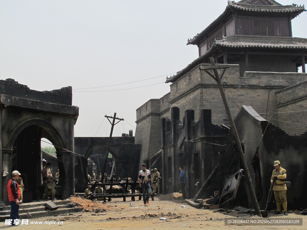 影视拍摄场景搭建现场