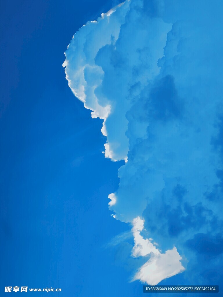 蓝色海洋中的白色岛屿