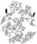 花鸟牡丹图稿