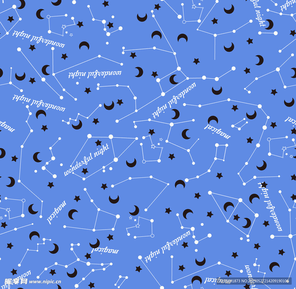 蓝色星空图案背景纹理