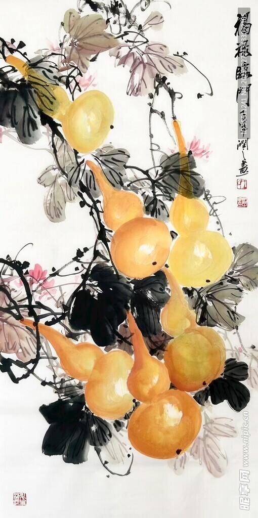 手绘葫芦装饰画