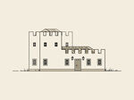城堡建筑线稿设计图