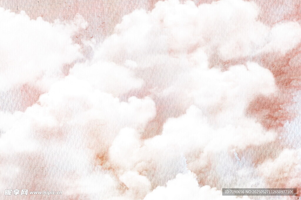 梦幻粉色云朵背景图