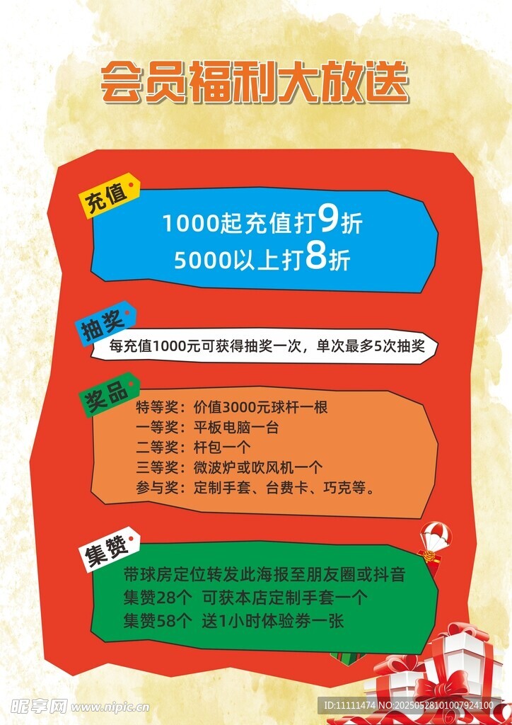 会员福利大放送活动海报