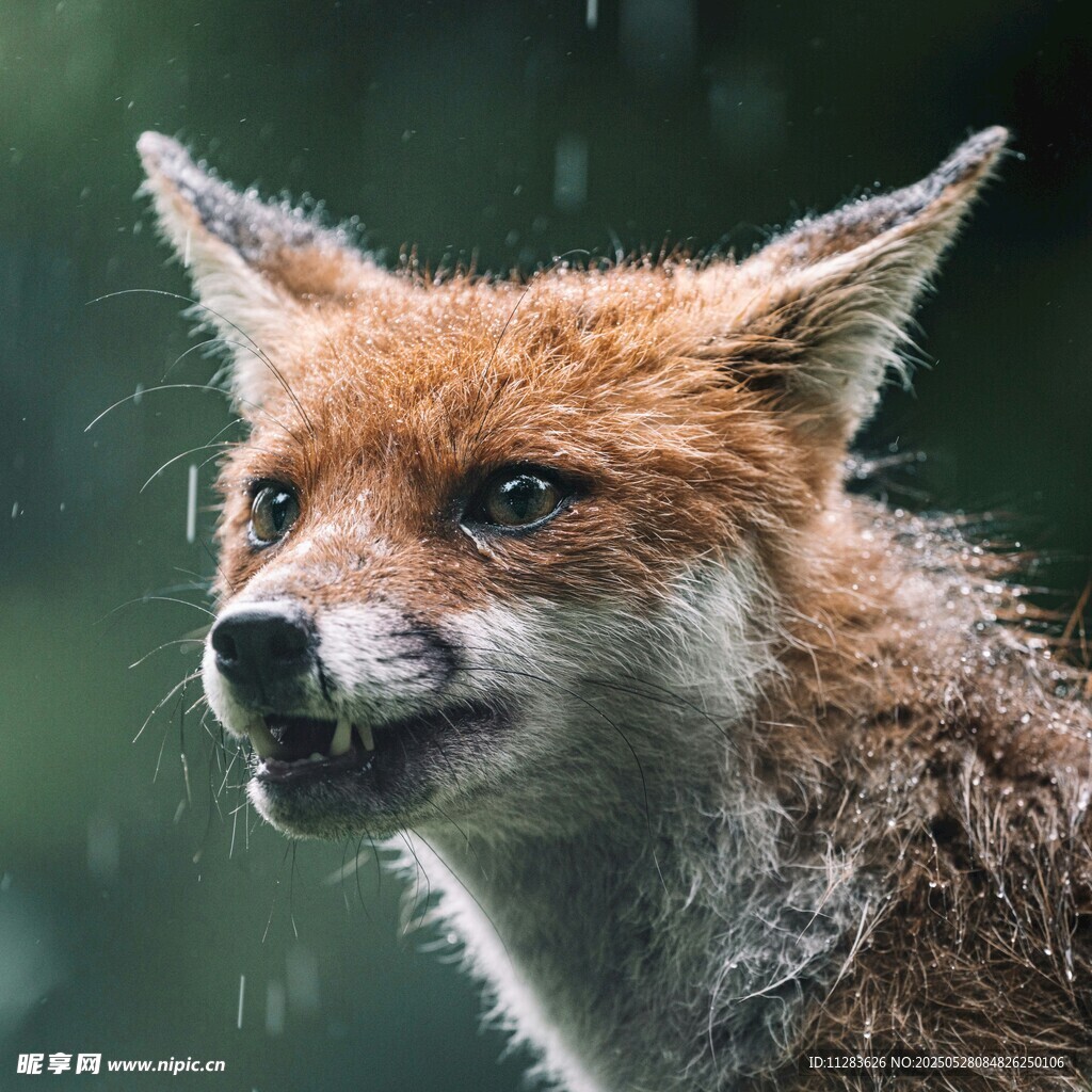雨中的狐狸