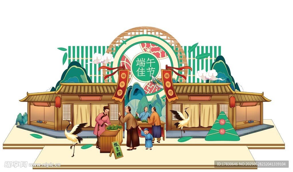 传统集市热闹场景