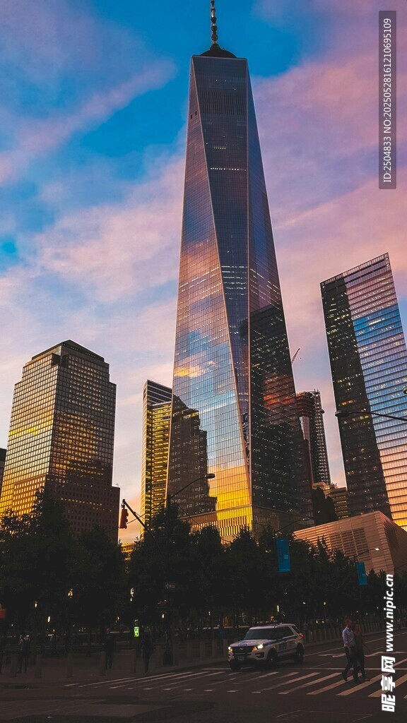 纽约城市天际线黄昏美景