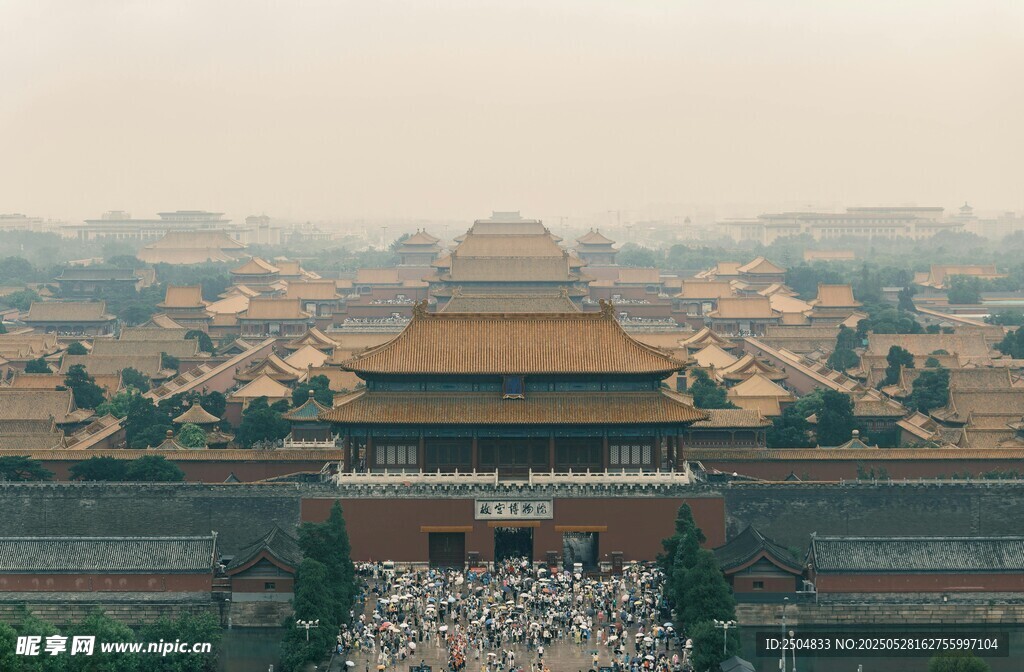 俯瞰故宫壮丽古建筑景观