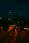 城市夜景车流光影轨迹