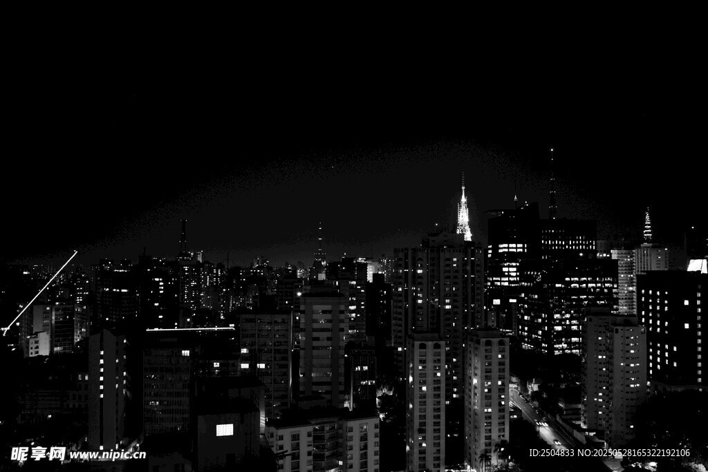 城市夜景俯瞰图