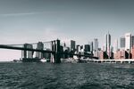 纽约城市桥梁与天际线