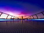 梦幻城市夜景桥梁景观