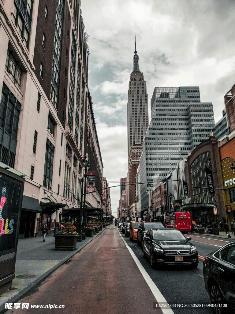 纽约城市街道高楼景观