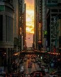 都市黄昏车流繁华景象
