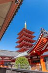 日本传统塔楼建筑景观