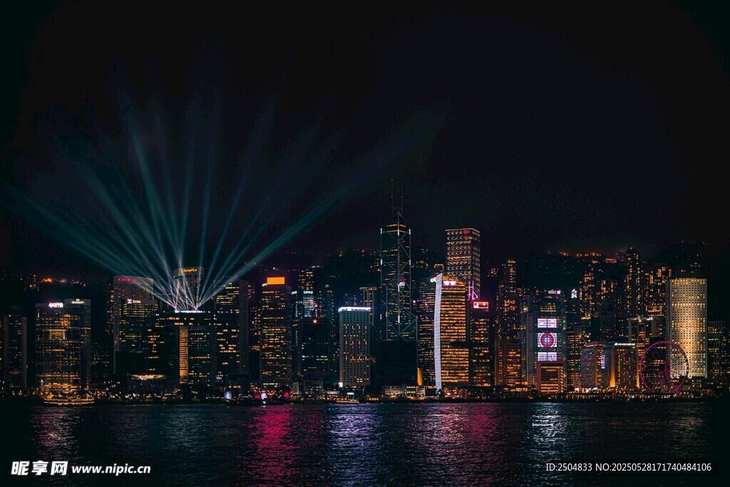 城市夜景璀璨灯光秀