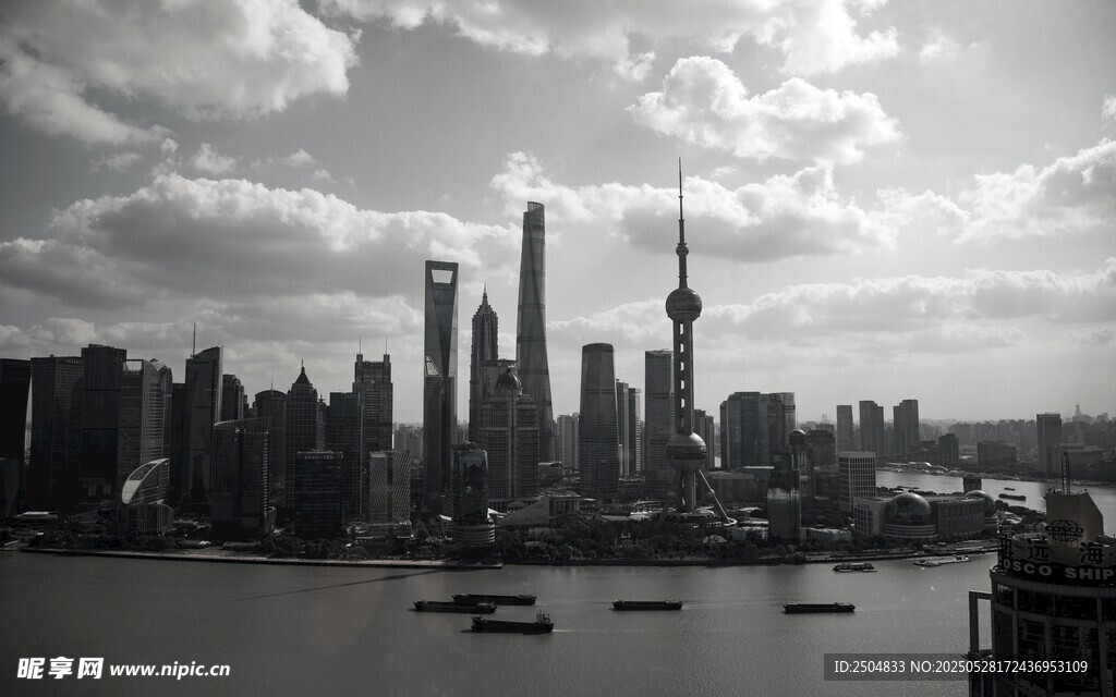 上海外滩城市天际线景观