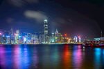 香港璀璨夜景城市风光