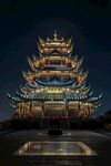 璀璨古建夜景尽显东方韵味
