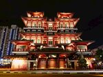 中式古建夜景璀璨灯火